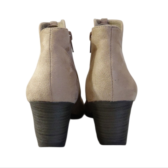 Coconut’s by Matisse Ally Woven Suede Ankle Boots Tan Booties Size 9 - Picture 6 of 11